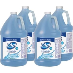 Dial Antibacterial Liquid Hand Soap, Spring Water Scent, 1 gal, 4/Carton (15926)