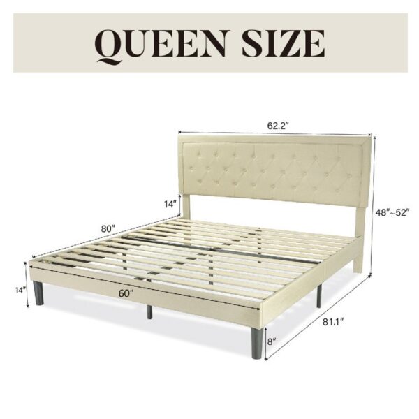 Hegg Tufted Upholstered Platform Bed - Image 4