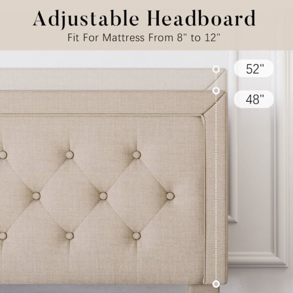 Hegg Tufted Upholstered Platform Bed - Image 7