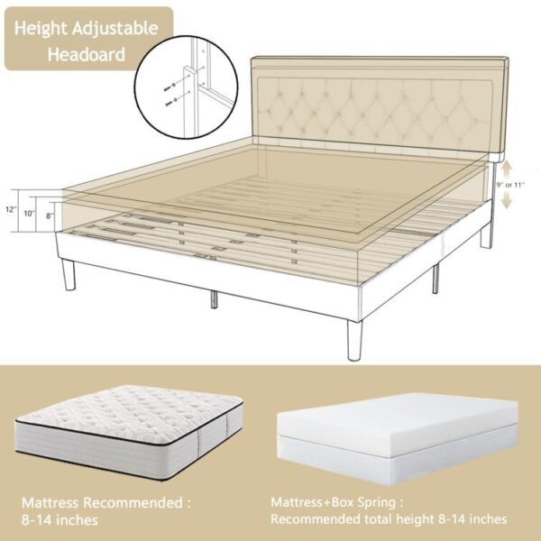 Hegg Tufted Upholstered Platform Bed - Image 8