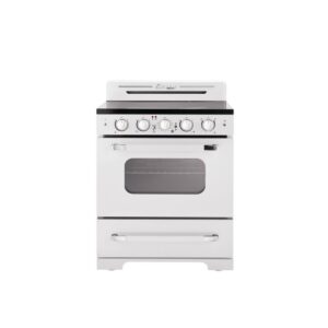 Classic Retro 30" 5 Element 3.9 cu. ft. Freestanding Electric Glass Top Range with Convection Oven