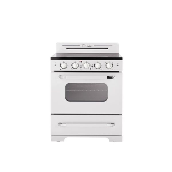 Classic Retro 30" 5 Element 3.9 cu. ft. Freestanding Electric Glass Top Range with Convection Oven