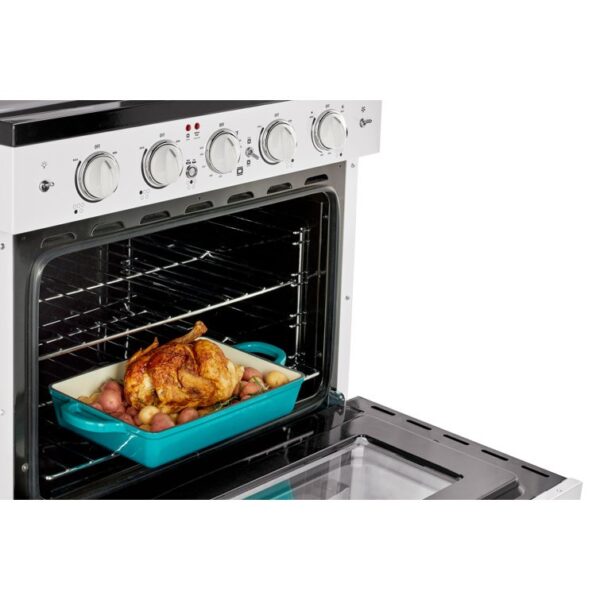Classic Retro 30" 5 Element 3.9 cu. ft. Freestanding Electric Glass Top Range with Convection Oven - Image 2