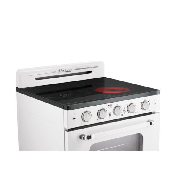 Classic Retro 30" 5 Element 3.9 cu. ft. Freestanding Electric Glass Top Range with Convection Oven - Image 7
