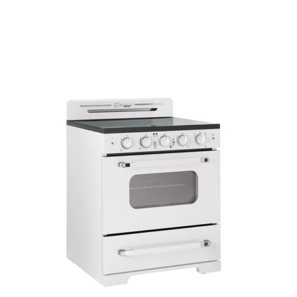 Classic Retro 30" 5 Element 3.9 cu. ft. Freestanding Electric Glass Top Range with Convection Oven - Image 9