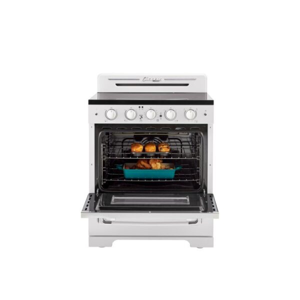 Classic Retro 30" 5 Element 3.9 cu. ft. Freestanding Electric Glass Top Range with Convection Oven - Image 10