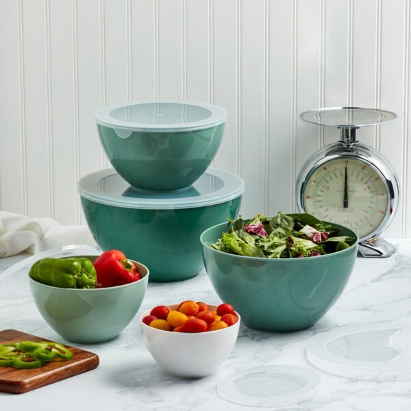 Basic Essentials 10pc Mixing Bowl Set with Lids - Image 2