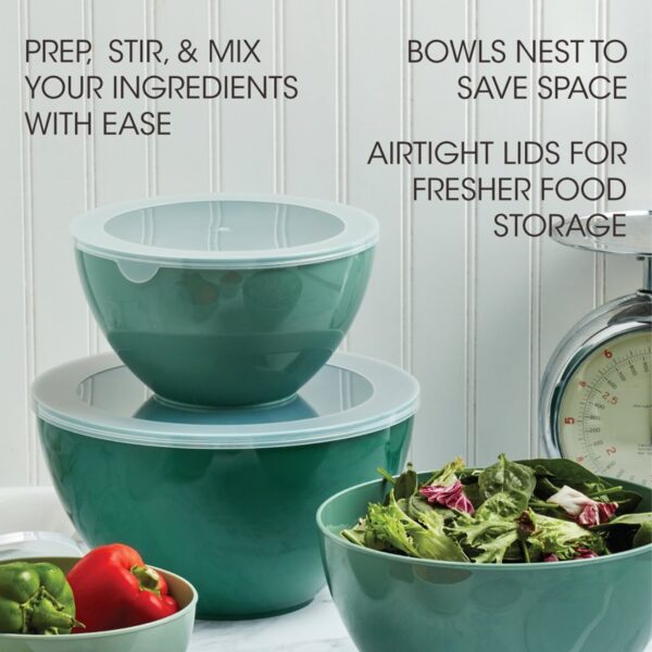 Basic Essentials 10pc Mixing Bowl Set with Lids - Image 10