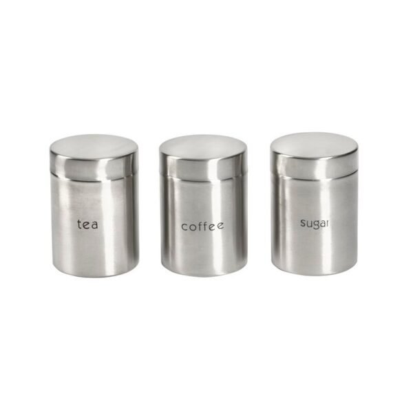 Prep and Tools Basic Essentials 3 piece Stainless Steel Canister Set