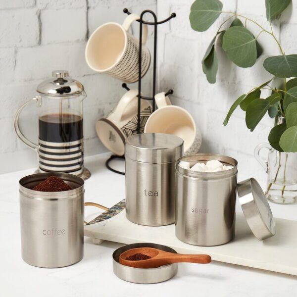 Prep and Tools Basic Essentials 3 piece Stainless Steel Canister Set - Image 7
