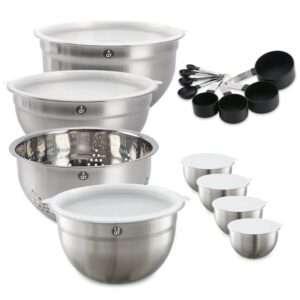 Stainless Steel 23 Piece Nested Mixing Bowl Set