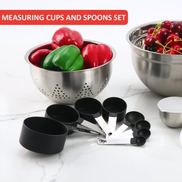 Stainless Steel 23 Piece Nested Mixing Bowl Set - Image 5