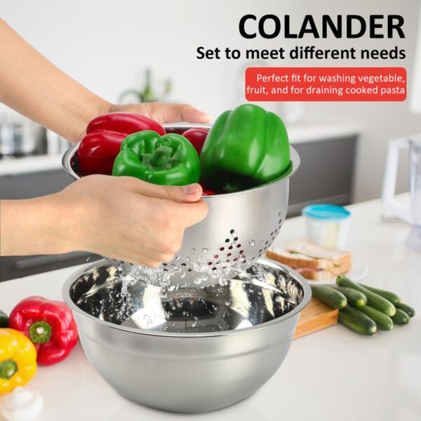 Stainless Steel 23 Piece Nested Mixing Bowl Set - Image 7