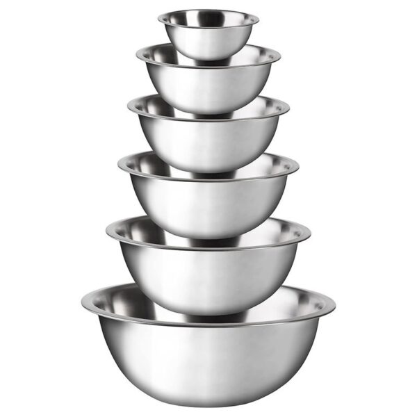 Stainless Steel 6 Piece Nested Mixing Bowl Set (Set of 6) - Image 3
