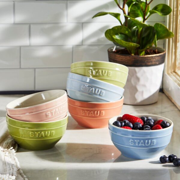 Staub Ceramic 6-Piece Small Universal Bowl Macaron Pastel Colors - Image 2