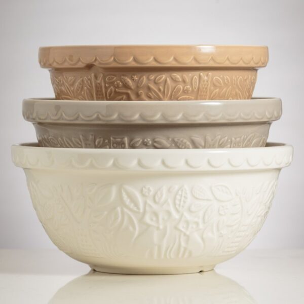 In The Forest Earthenware 3 Piece Mixing Bowl Set