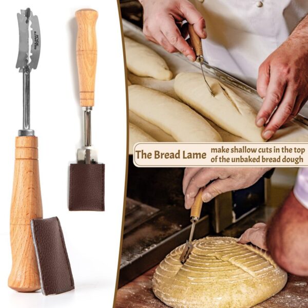 Sourdough Bread Baking Supplies Starter Kit, Banneton Bread Proofing Basket 9" Round & 10" Oval, Bread Making Tools, Perfect Bread Basket Gift Set - Image 2