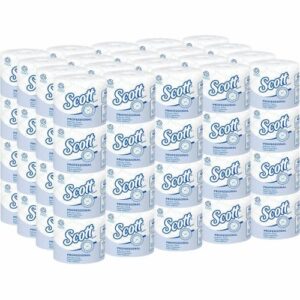Scott Essential 100% Recycled Fiber SRB Bathroom Tissue, Septic Safe, 2-Ply, White, 473 Sheets/Roll, 80 Rolls/Carton (13217)