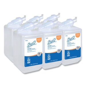 Scott Antiseptic Foam Skin Cleanser Refill, Unscented, 1,000 mL, 6/Carton (91555)